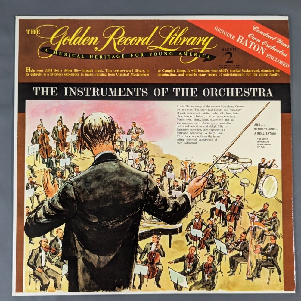 The Golden Record Library Vol 2 Instruments of the Orchestra LP 1959 RL 9901 NM